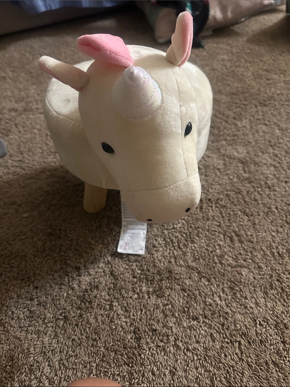 Unicorn Plush step stool for kids